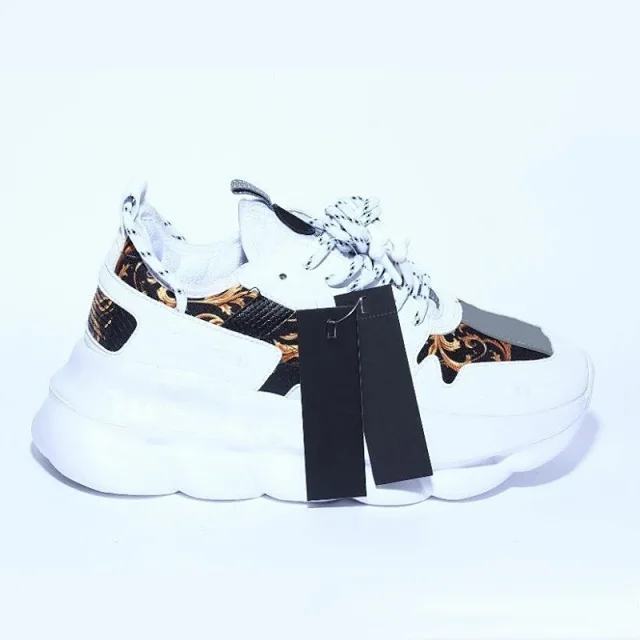 Unbranded Sneakers Chunky platform low-top with mesh and graphic panels product detail image 16
