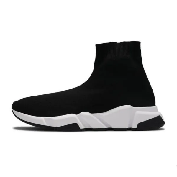 Balenciaga Speed Trainer Light Gray Knit Sneakers - 5