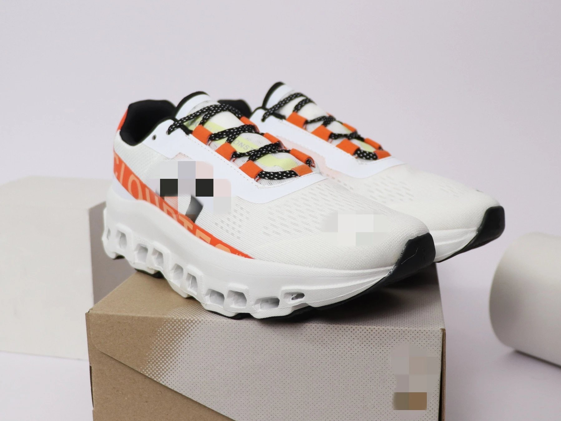 On Running Cloudmonster White Athletic Sneakers product photo 2
