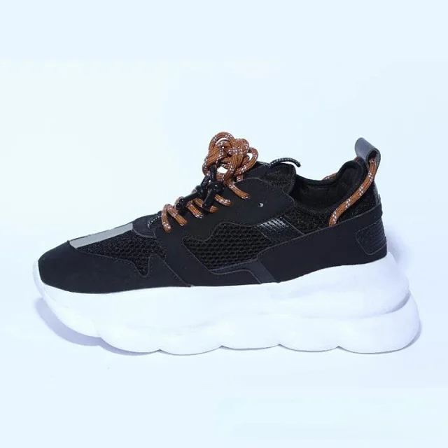Unbranded Sneakers Chunky platform low-top with mesh and graphic panels product detail image 28