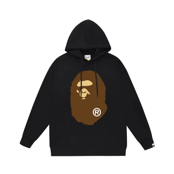A Bathing Ape Classic Ape Head Black Hoodie - 1