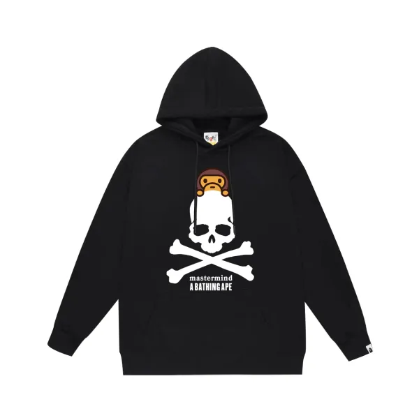 mastermind JAPAN x A BATHING APE Skull Hoodie Black - 1