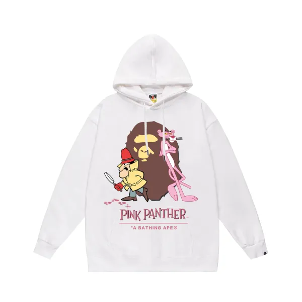 A Bathing Ape x Pink Panther Collaboration Graphic Hoodie White - 1