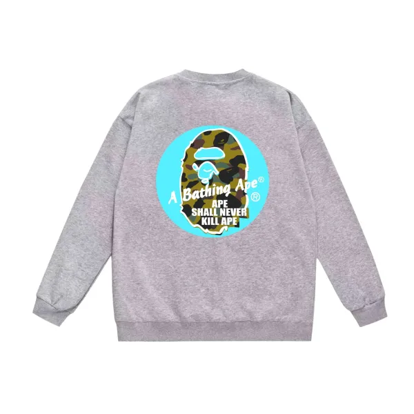 A Bathing Ape Camo Ape Head Graphic Hoodie Gray - 1