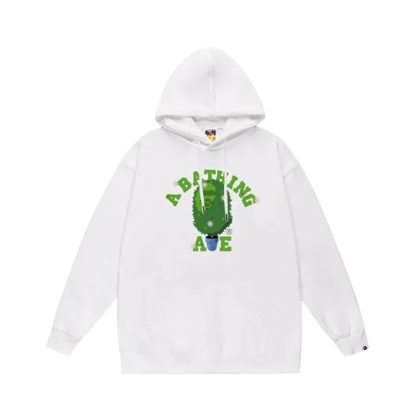 A Bathing Ape Cactus Ape Hoodie White - 1