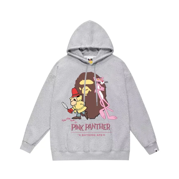 A Bathing Ape x Pink Panther Hoodie Gray - 1