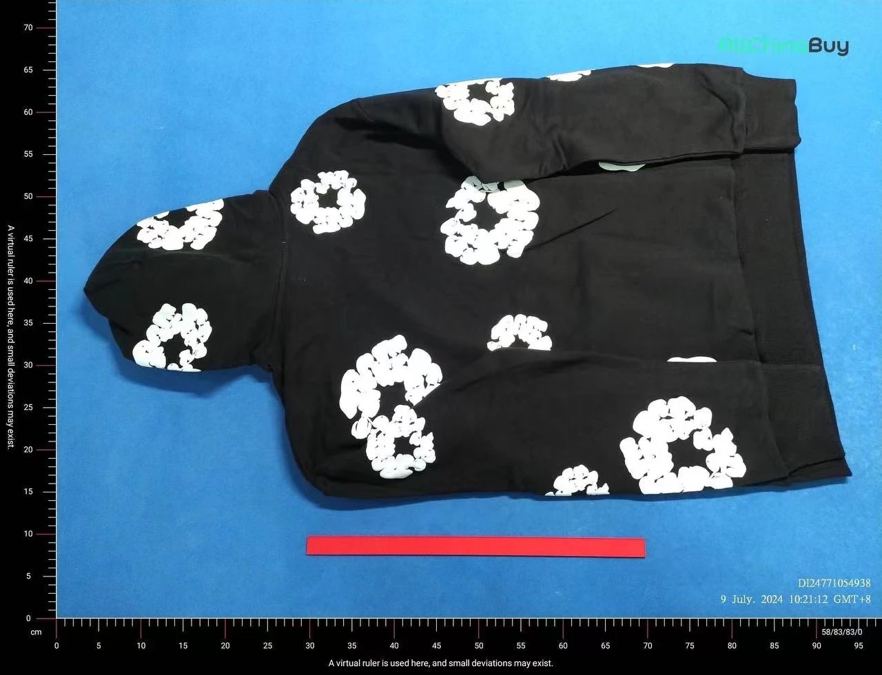 Design Floral Print Black Hoodie and Sweatpants Set - 10
