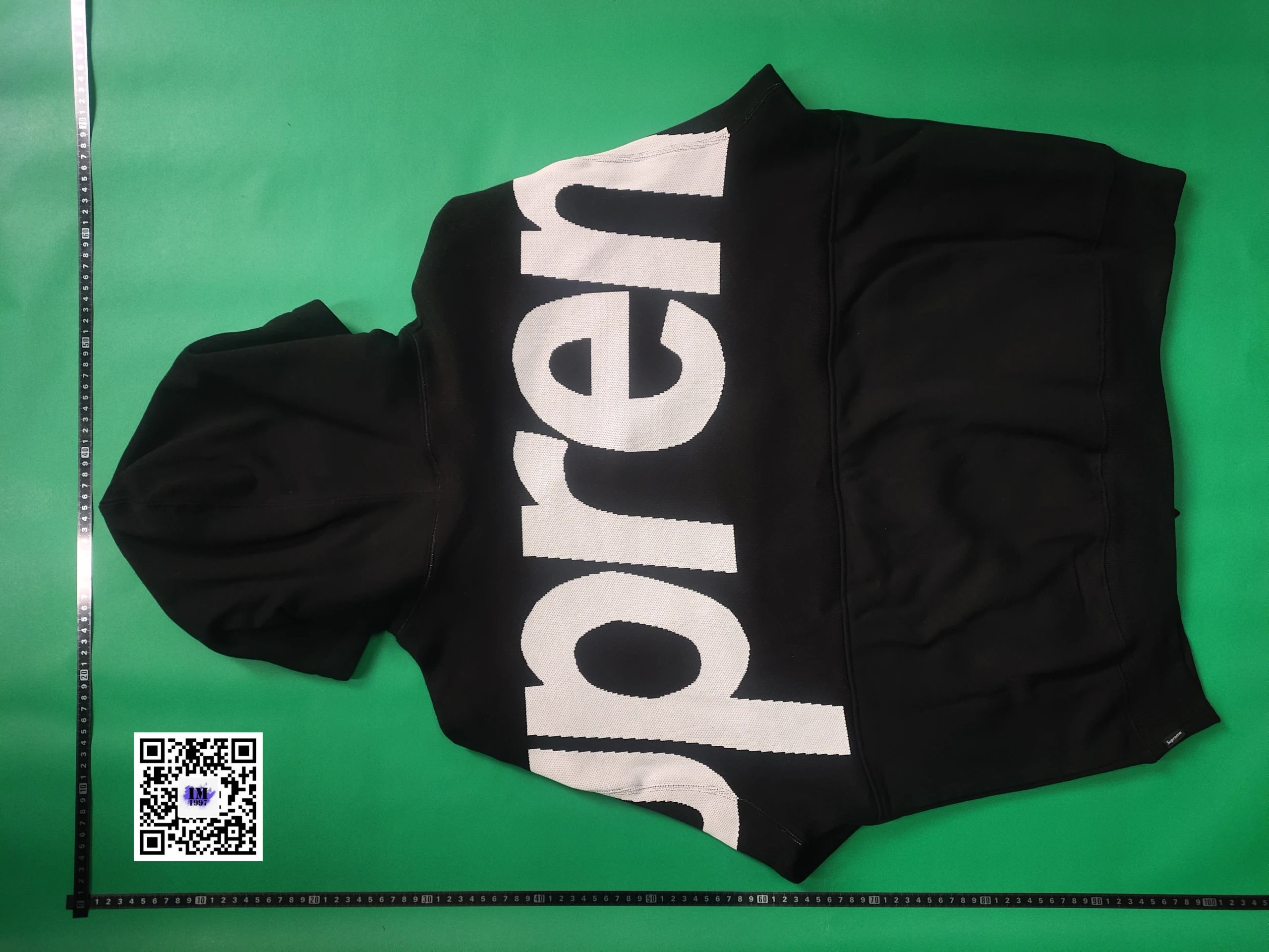 Supreme Box Logo Sleeve Print Hoodie Black - 6