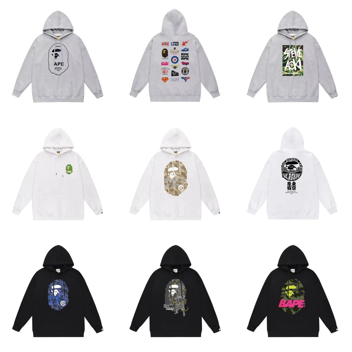 BAPE ape pattern hoo
