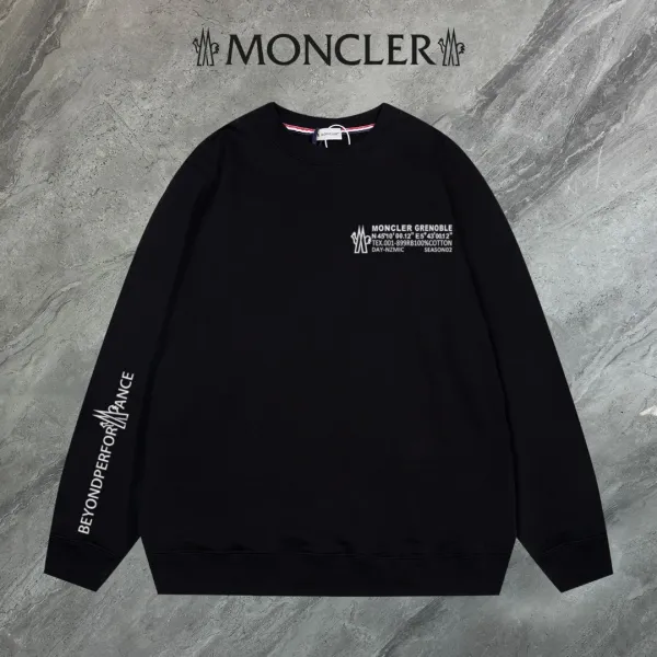 Moncler Grenoble Beyond Performance Black Crewneck Sweatshirt - 1