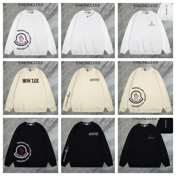 Moncler Logo-Neck Black Crewneck Sweatshirt - 5