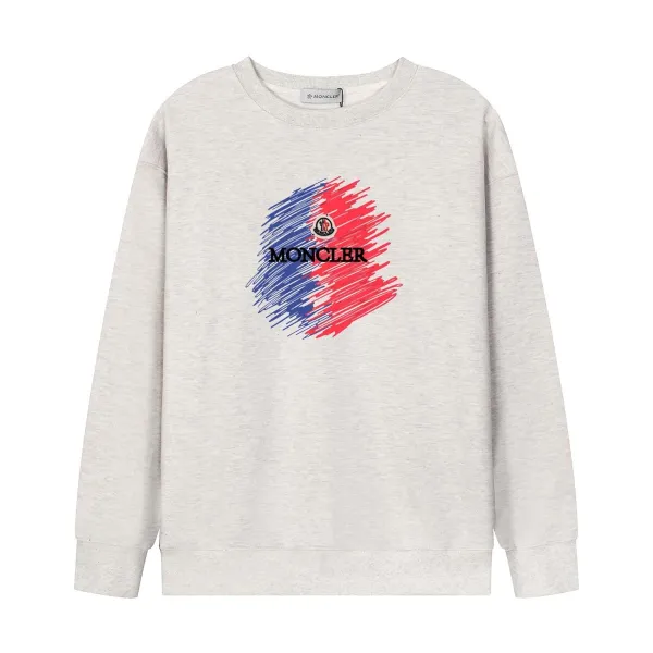 Moncler Scribble Logo Gray Sweatshirt - 1