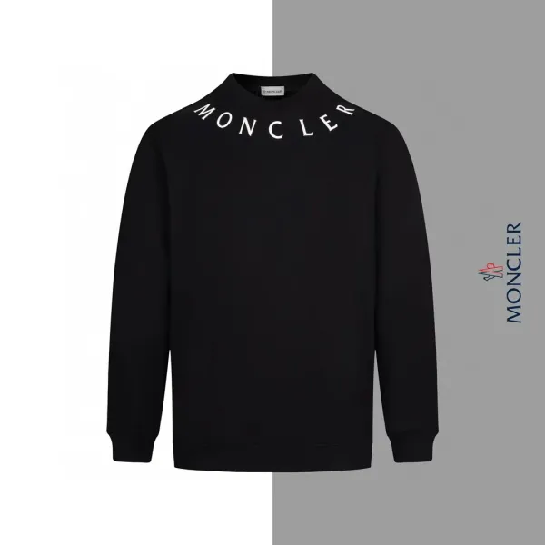 Moncler Logo-Neck Black Sweatshirt - 1