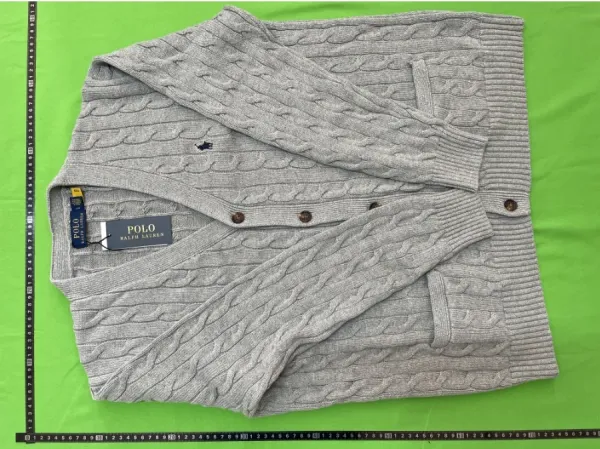 Ralph Lauren Cable Knit Cardigan Yellow Sweater - 6