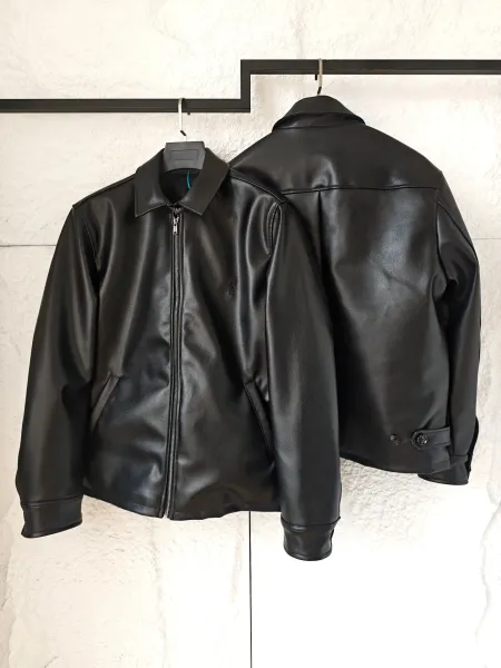 Ralph Lauren Leather Jacket Black Leather-Jacket - 1