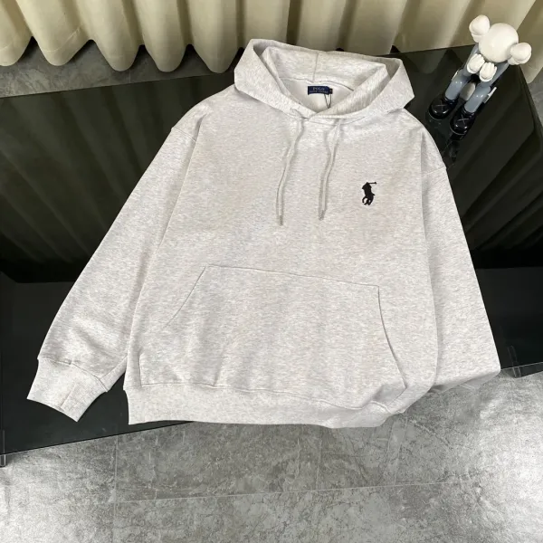 Ralph Lauren Classic Polo Pony Hoodie Gray - 1