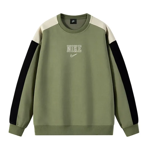 Nike Colorblock Crewneck Sweatshirt Army Green - 1
