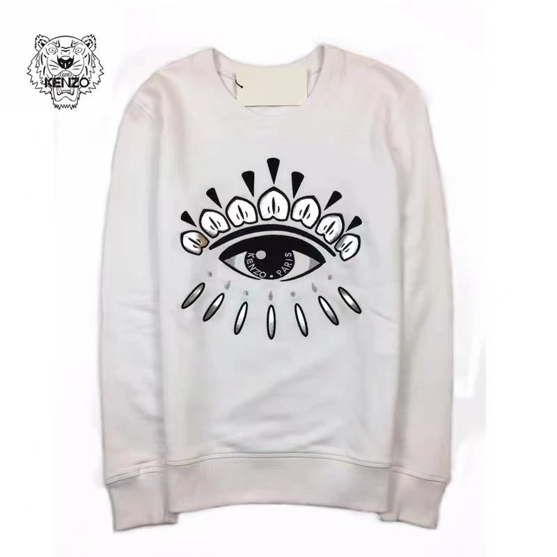 Kenzo Eye Logo White Hoodie - 1