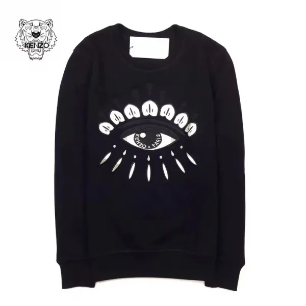 Kenzo Eye Embroidered Black Hoodie - 1