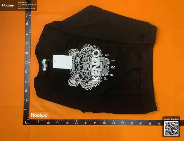 Kenzo Tiger Embroidered Black Hoodie - 8