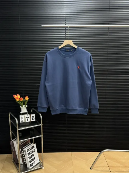 Ralph Lauren Classic Fit Crewneck Sweatshirt Navy Blue - 1
