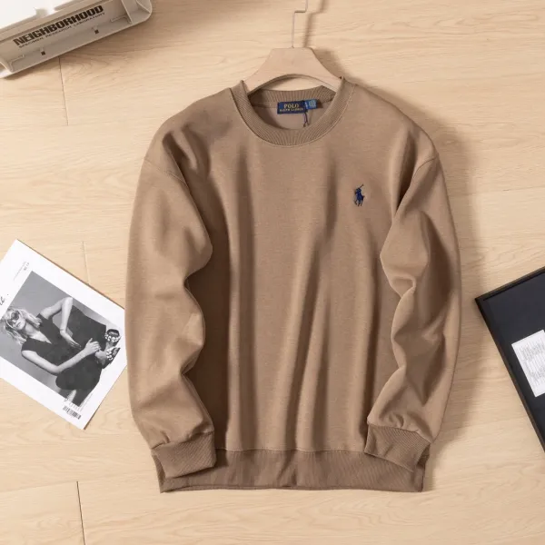 Ralph Lauren Classic Fit Crewneck Sweater Beige - 1