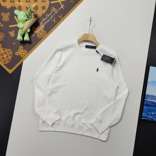 Ralph Lauren Classic Fit Crewneck Sweatshirt White - 1