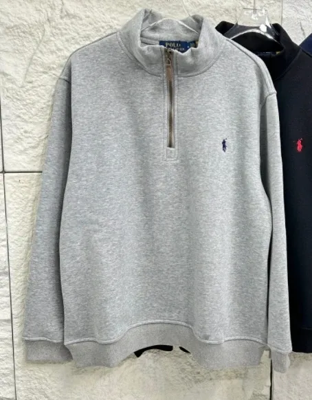 Ralph Lauren Half-Zip Pullover Gray Hoodie - 1