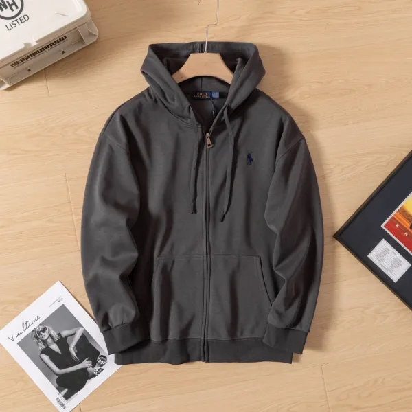 Ralph Lauren Polo Classic Zip-Up Hoodie Gray - 1