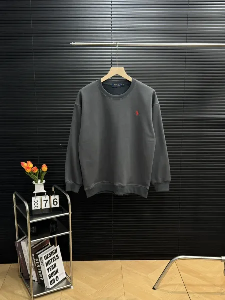Ralph Lauren Classic Fit Crewneck Sweatshirt Gray Hoodie - 1