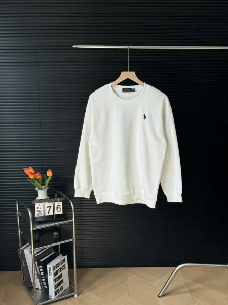 Ralph Lauren Classic Fit Crewneck Sweatshirt White - 1