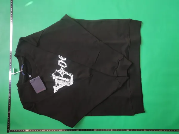 Louis Vuitton Monogram Embroidered Crewneck Black Sweater - 7