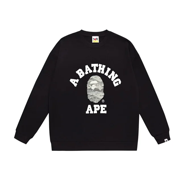 A Bathing Ape Hoodies & Sweatshirts Crewneck sweatshirt with camouflage ape-head graphic product detail image 5