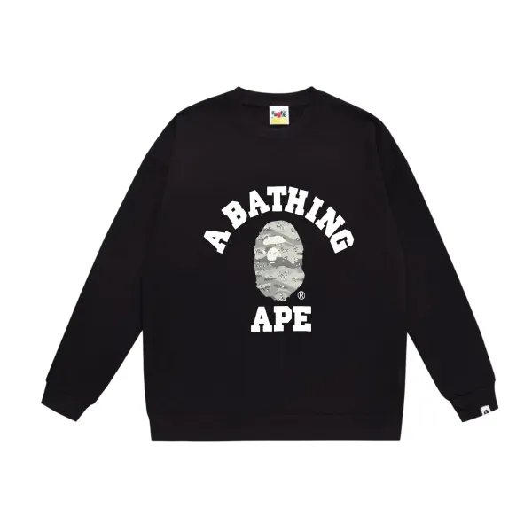 A Bathing Ape Camo Ape Head Graphic Hoodie Gray - 6