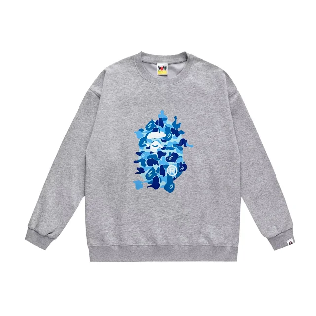 A Bathing Ape Hoodies & Sweatshirts Crewneck sweatshirt with camouflage ape-head graphic product detail image 8
