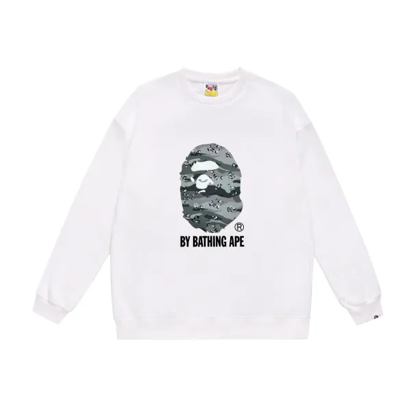 A Bathing Ape Camo Ape Head Graphic Hoodie Gray - 5