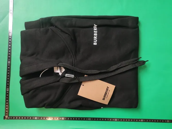 Burberry Distressed Logo Hoodie Black - 9