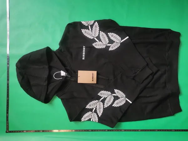 Burberry Distressed Logo Hoodie Black - 8