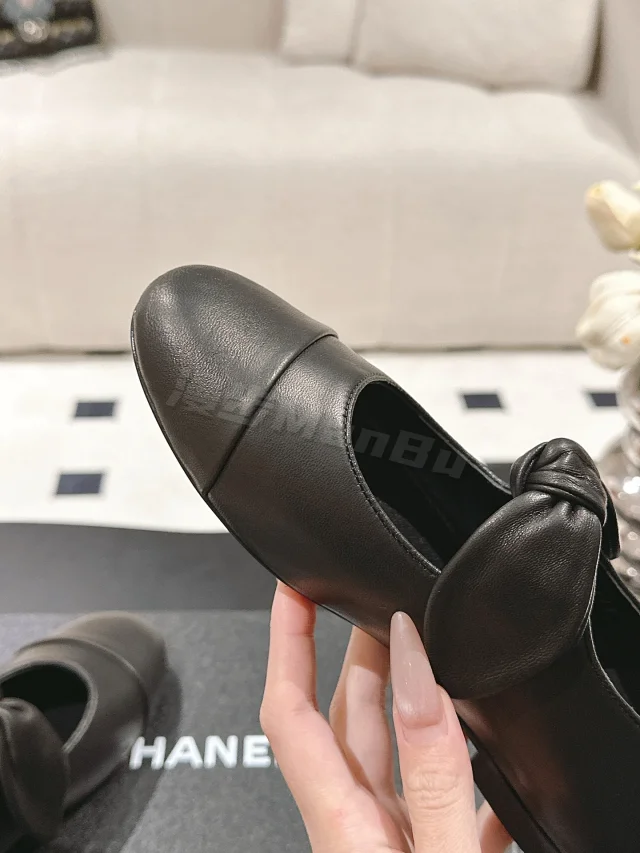 Chanel Leather Shoes Bow Cap-Toe Ballet Flats product detail image 88