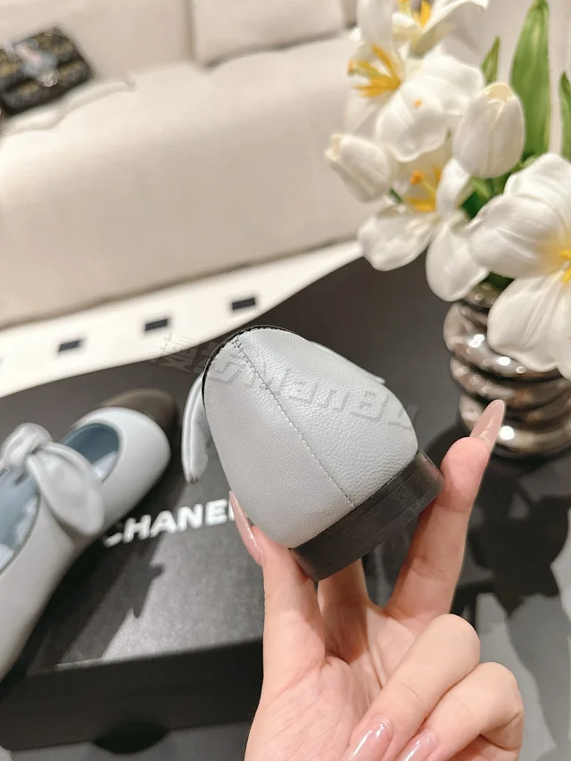 Chanel Leather Shoes Bow Cap-Toe Ballet Flats product detail image 61
