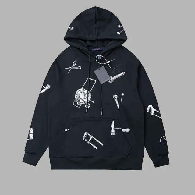 Louis Vuitton Hoodies & Sweatshirts Pullover with graphic and monogram designs product detail image 2