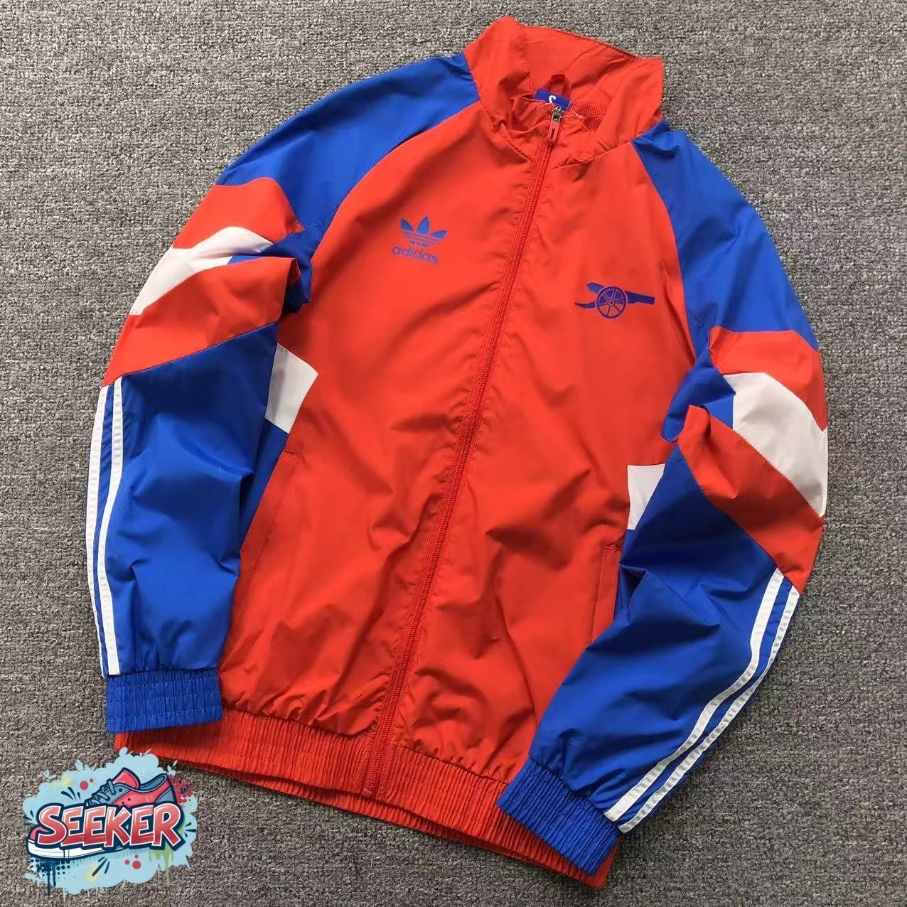 Adidas Arsenal Training Windbreaker Black with Mint Stripes - 15
