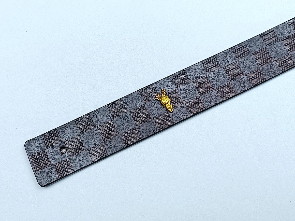 Loewe Anagram Logo Buckle Leather Belt Black - 16