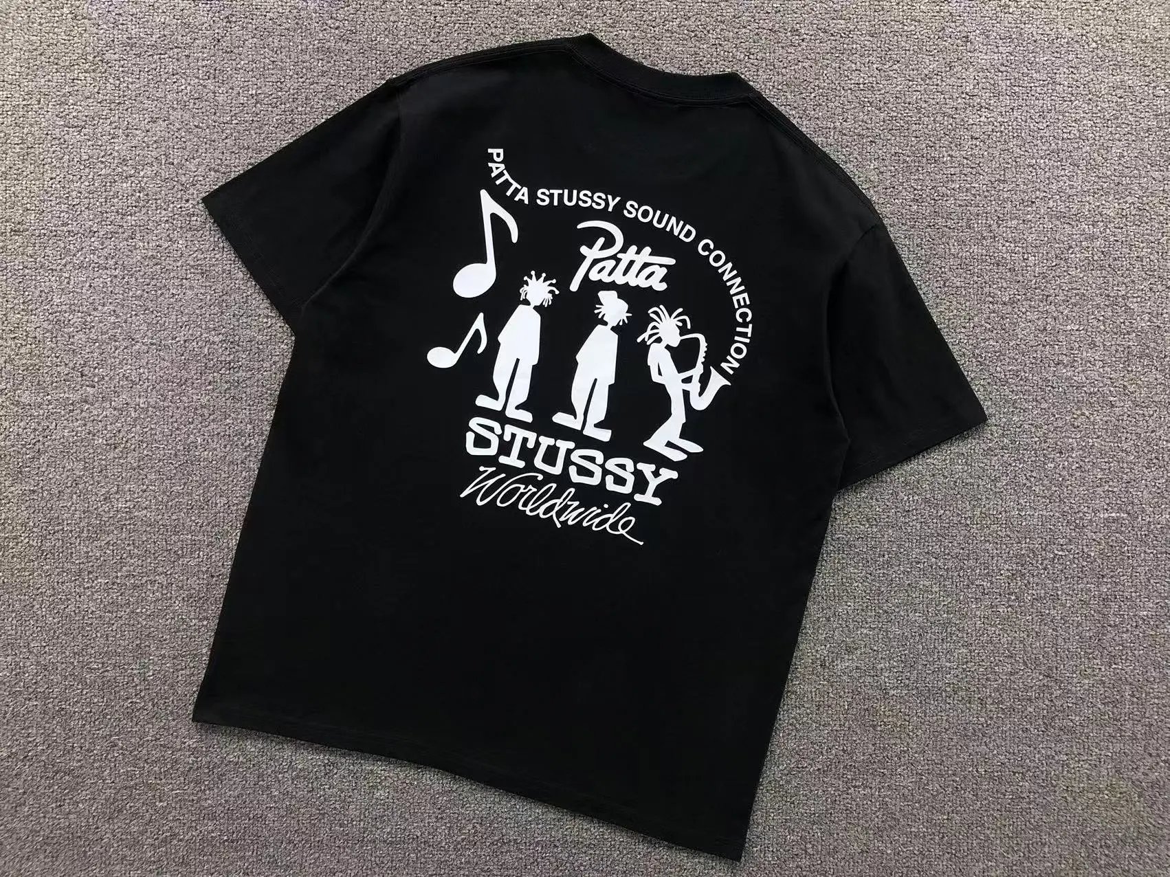Stussy Circle Logo Black T-Shirt - 7