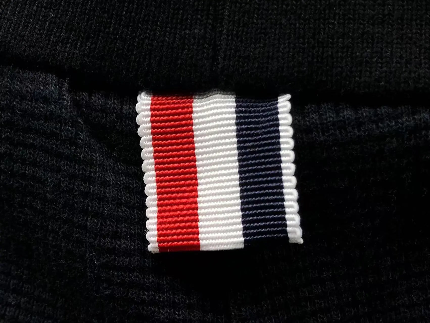 Thom Browne Stripe-Trimmed Waffle Knit Shorts Black - 10