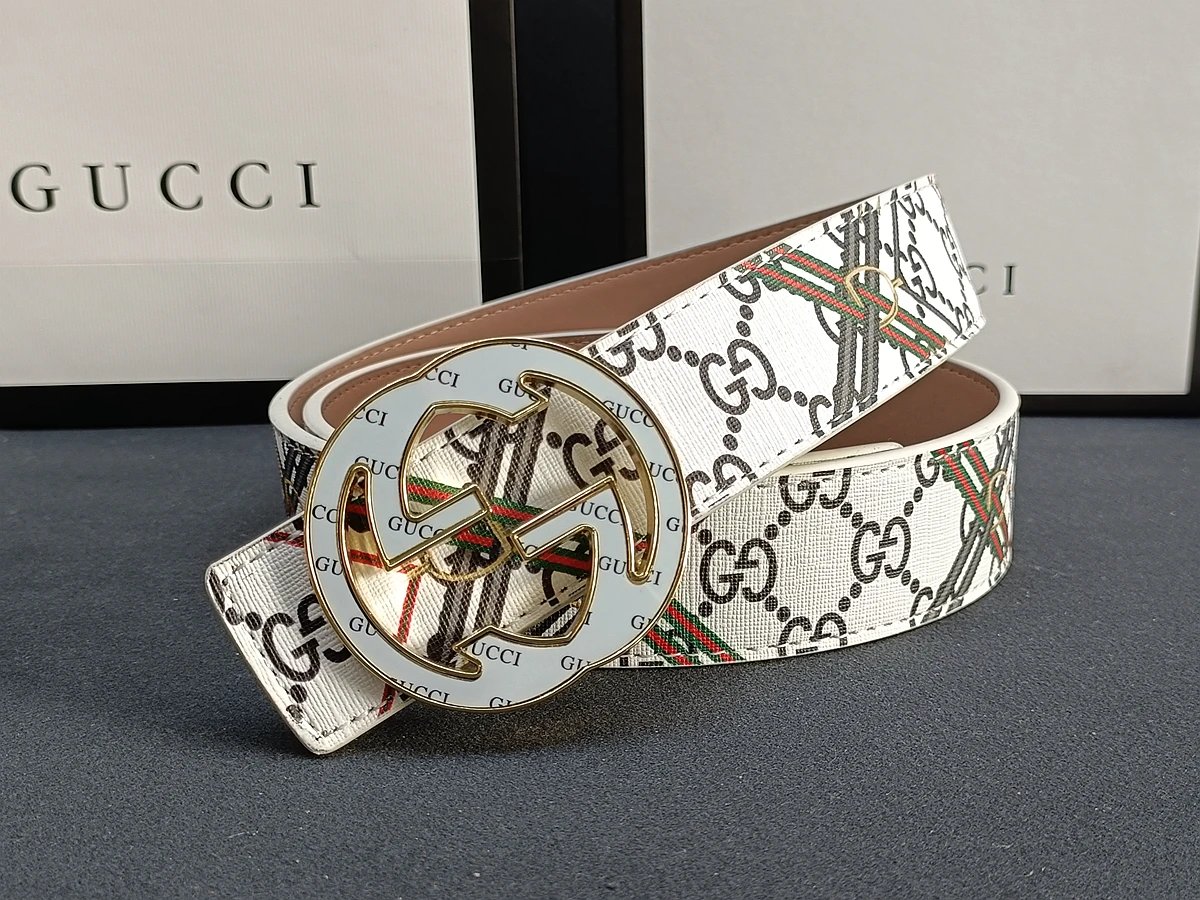 Gucci GG Marmont Canvas Belt Red Multicolor - 5