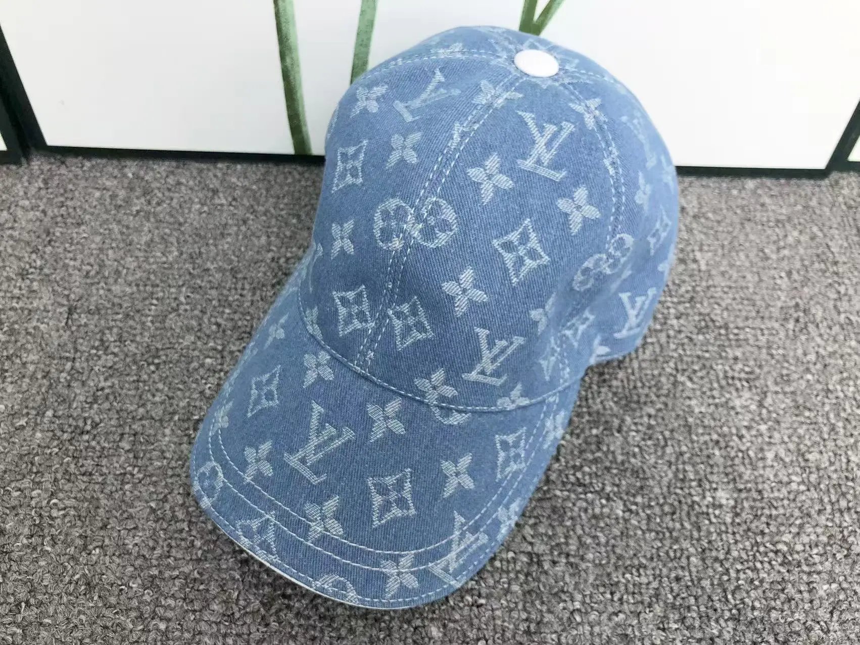 Louis Vuitton Monogram Denim Baseball Cap Blue - 16