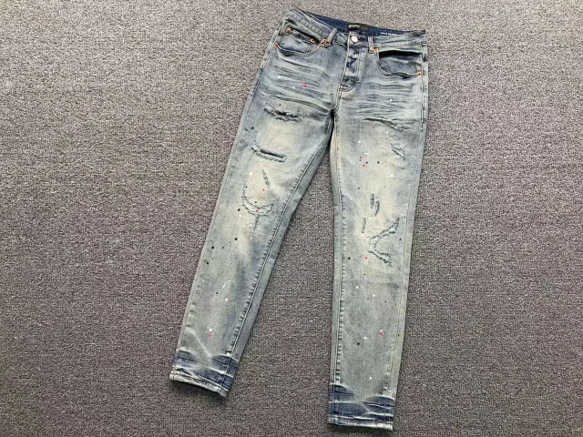 Purple Brand Jeans Paint-splatter graphic straight-leg product detail image 12