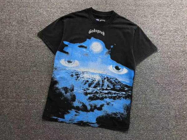 Godspeed Puzzle Skull Graphic T-Shirt Beige - 13