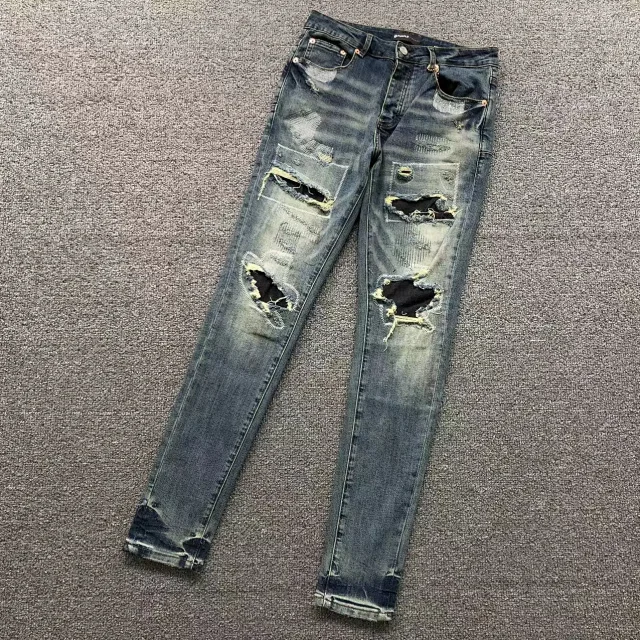 Purple Brand Jeans Paint-splatter graphic straight-leg product detail image 13